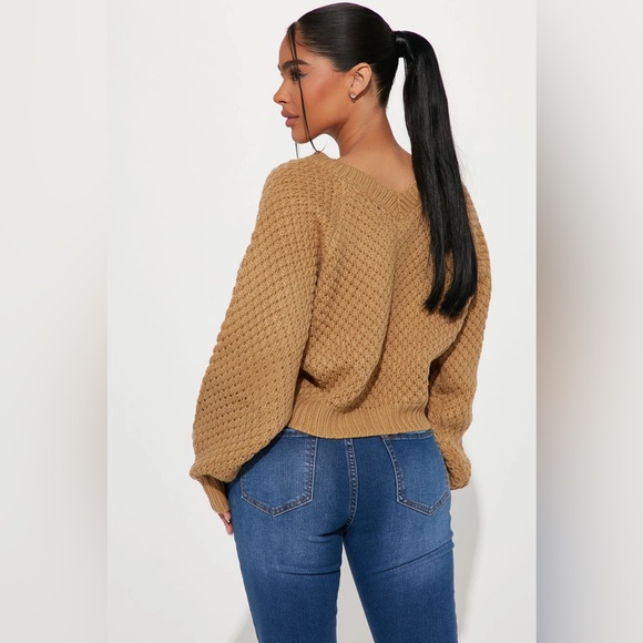 Beige Fashion Nova I adore you sweater NWT Size Large - Picture 3 of 9